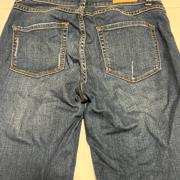 Halogen Womens Ripped Flare Crop Cut Off Jeans Blue Size 27. - Picture 5 of 11